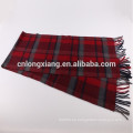 Rojo y negro comprobado estilo bufandas de cachemira al por mayor